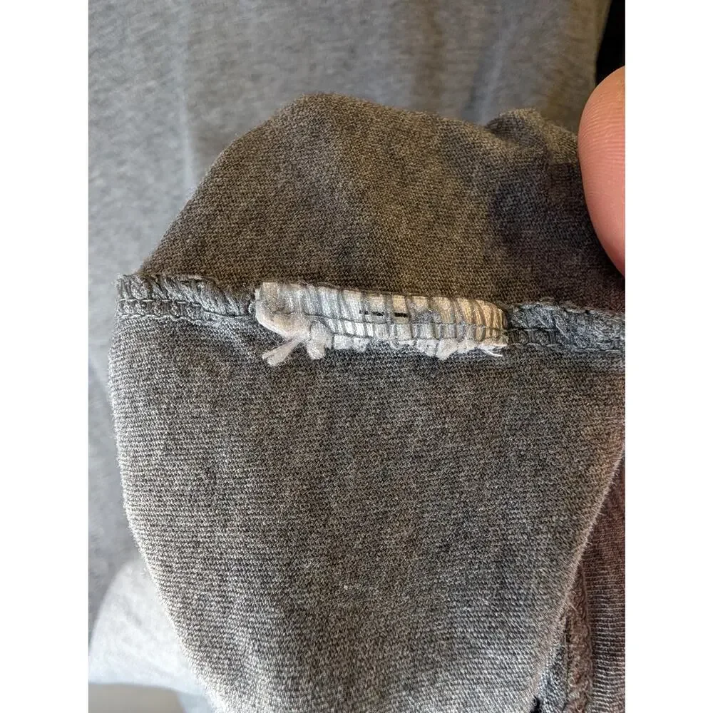 Pact Organic Cotton Heather Gray Long Sleeve Crew Neck Top Sustainable M - Picture 8 of 9